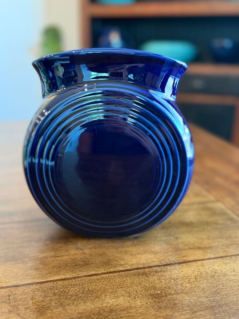 Fiesta Millennium II Cobalt Disc Vase Pitcher HLC USA Commemorative
